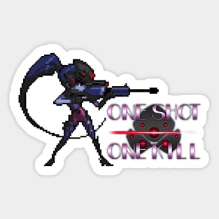 Overwatch - 16-Bit Widowmaker Quote Sticker